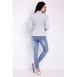 Női hosszú ujjú zakó szürke színben