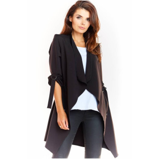 Bő női zakó fekete színben