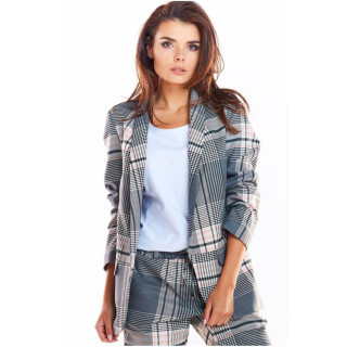 Színes mintás zakó bő szabással hölgyeknek