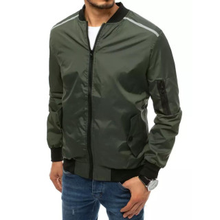 Férfi, átmeneti kabát, fényvisszaverő kiegészítőkkel, zöld színben