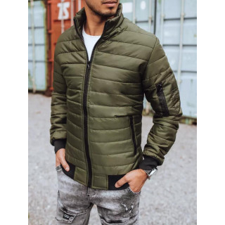 Zöld, steppelt férfi kabát, átmeneti időszakra