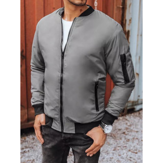 Férfi, bomber dzseki, őszre, sötétszürke színben