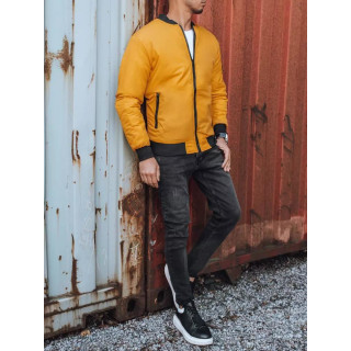 Férfi, bomber dzseki, őszre, sárga színben