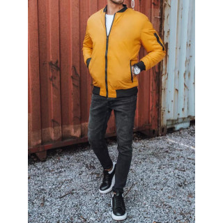 Férfi, bomber dzseki, őszre, sárga színben