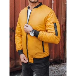 Férfi, bomber dzseki, őszre, sárga színben
