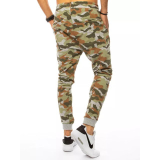 Zöld melegítőnadrág, terep mintával, férfiaknak