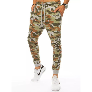 Zöld melegítőnadrág, terep mintával, férfiaknak