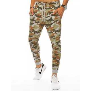 Ferfi melegítőnadrág, terep mintával, zöld színben