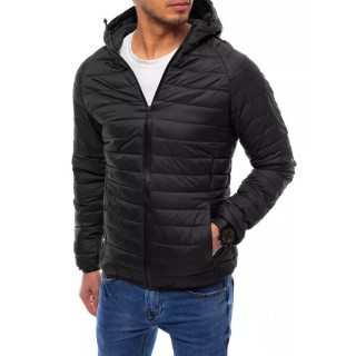 Steppelt, fekete férfi kabát kapucnival