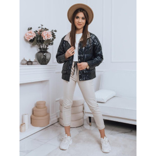 Kétoldalas női kabát sötétkék színben