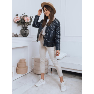 Kétoldalas női kabát sötétkék színben