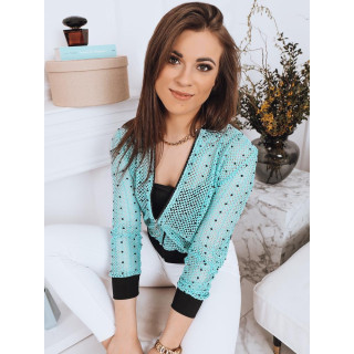 Kék hálós bomber dzseki hölgyeknek