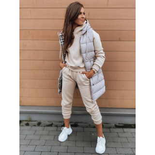 Bézs, kétoldalú női mellény