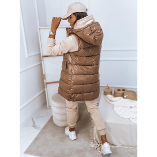 Fényes mellény, barna színben hölgyeknek