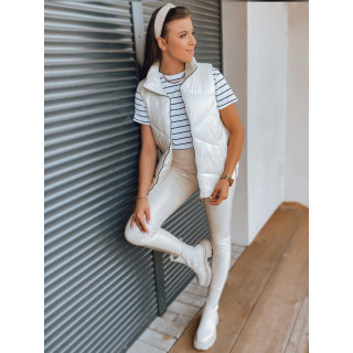 Fényes, krém színű női mellény