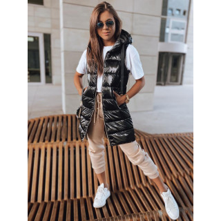 Steppelt női mellény, fekete színben