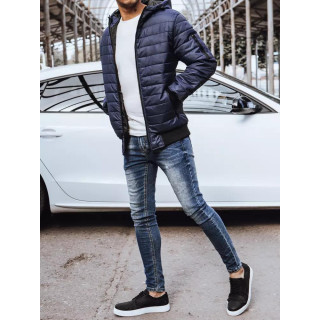 Sötétkék férfi kabát, őszre