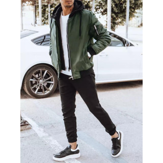 Átmeneti, férfi kabát, zöld színben