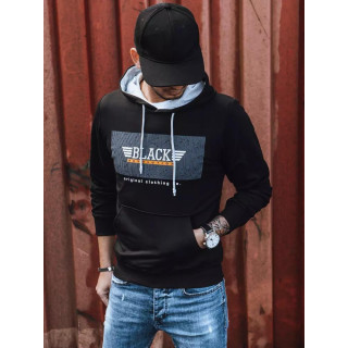 Fekete, férfi pulóver, mintával