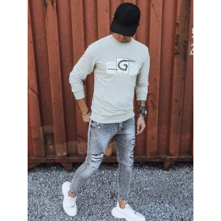 Férfi pulóverek, bézs színben, mintával