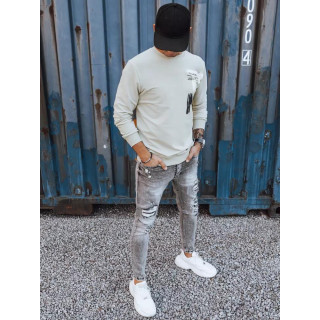 Bézs színű, mintás pulóver