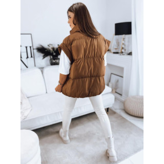 Barna steppelt mellény nagy gallérral