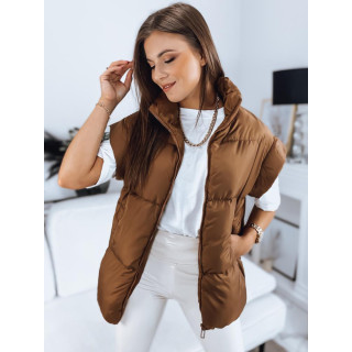 Barna steppelt mellény nagy gallérral