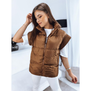 Barna steppelt mellény nagy gallérral