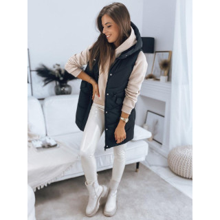 Steppelt női fekete mellény