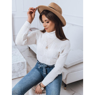 Fehér színű, női pulóver, garbóval
