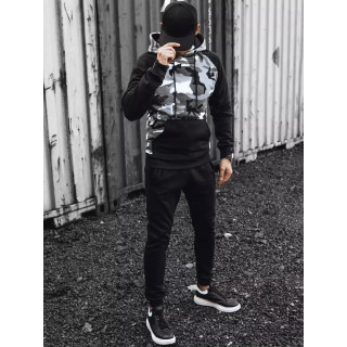 Szürke, terepmintás férfi pulóver