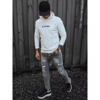 Fehér színű, férfi pulóver, felirattal