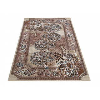 Barna szőnyeg, vintage mintával