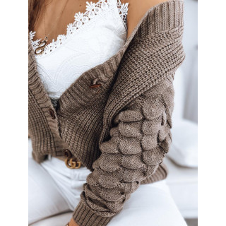 Gombos, barna pulóver, hölgyeknek