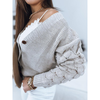 Gombos, bézs pulóver, hölgyeknek