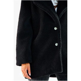 Meleg, fekete színű, női kabát