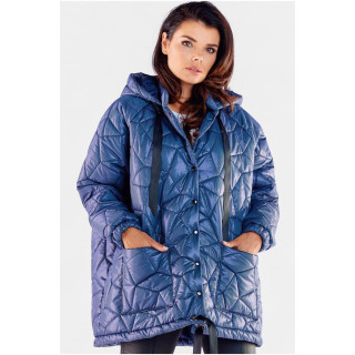Steppelt, női oversize kabát, kék színben