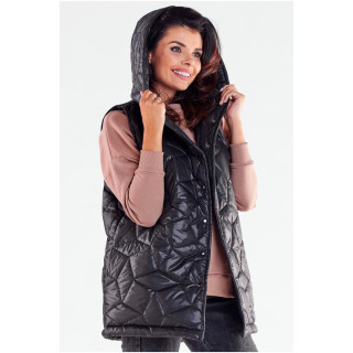 Steppelt női mellény, fekete színben