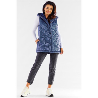 Steppelt női mellény, kék színben