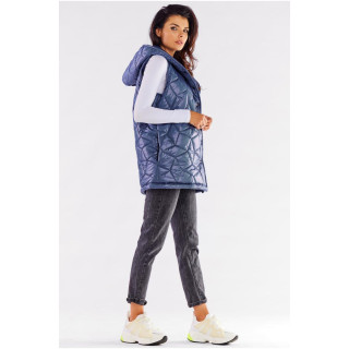 Steppelt női mellény, kék színben