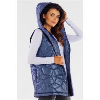 Steppelt női mellény, kék színben