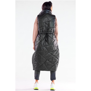 Fekete, hosszú oversize mellény