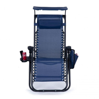 Kerti nyugágy, napellenzővel, kék színben