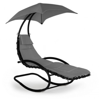 Szürke hintaszék, napellenzővel