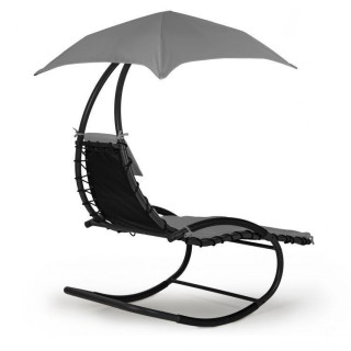 Szürke hintaszék, napellenzővel