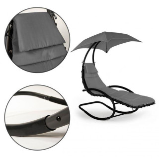 Szürke hintaszék, napellenzővel