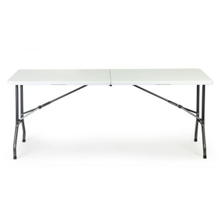 Kerti, összecsukható asztal, fehér színben