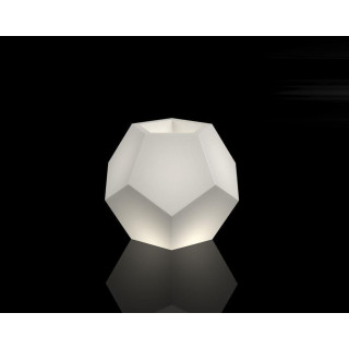 Fehér, masszív virágcserép, LED-es világítással