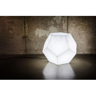 Fehér, masszív virágcserép, LED-es világítással