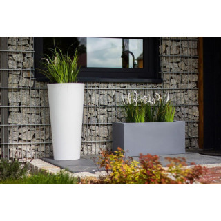 Magas, kerek virágcserép, LED világítással